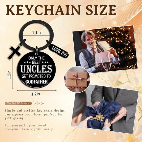 Godfather Proposal Gifts Will You Be My Godfather Keychain Godparents Proposal Gift from Goddaughter Godson God Father Gifts for Men The Uncle God Father Keychain in Saudi Arabia