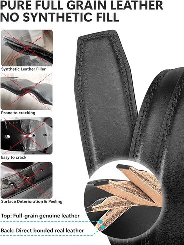 Mens Dress Belt–Full-Grain Leather Single Prong Buckle Classic for Work Business & Casual in Saudi Arabia