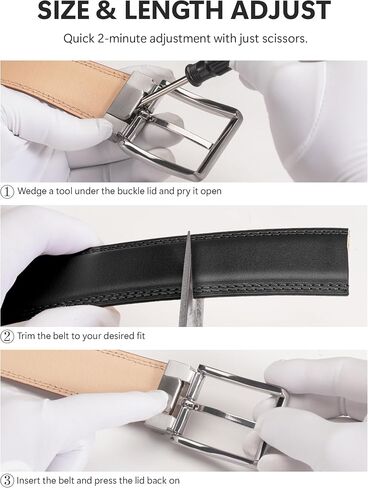 Mens Dress Belt–Full-Grain Leather Single Prong Buckle Classic for Work Business & Casual in Saudi Arabia