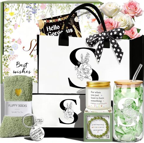 Birthday Gifts for Women, Personalized Graduation Gifts Teacher Appreciation Gifts, Monogrammed Initial Gift for Teacher Her Wife Friend Daughter Sister Girlfriend, Get Well Thank you Gifts (K) in Saudi Arabia