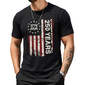 Men's 250th America Anniversary T-Shirt 1776-2026 Patriotic Independence Day Tee July 4th Short Sleeve Graphic Top in Saudi Arabia