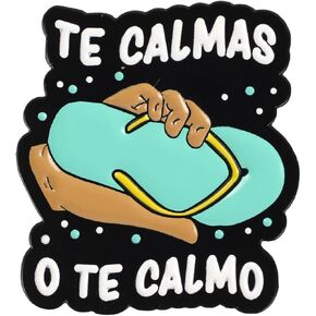 Latina Mom Quote Enamel Pins, Te Calmas O Te Calmo Brooch Pin, Funny Gift For Latina Mom Sarcastic Spanish Mama, Te Calmo Brooches, Hispanic Meme Decorative Pin Jewelry Accessories in Saudi Arabia