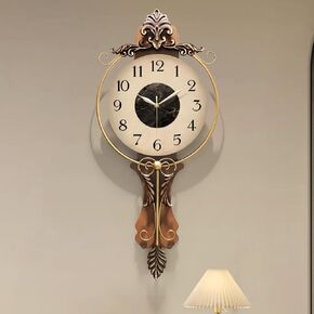 Decorative Vintage Wall Clocks Living Room,Digital Retro Silent Wall Clock, Antique Large Wall Clocks Battery Operated for Bedroom Kitchen Entryway Office Decor 27.7"*12.5" in Saudi Arabia