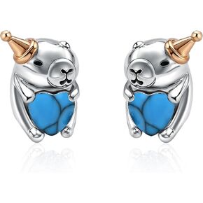 Capybara Gifts 925 Sterling Silver Capybara Stud Earrings Lovely Capybara Stuff Birthday Jewelry Gifts for Women Mother Wife Girlfriend in Saudi Arabia