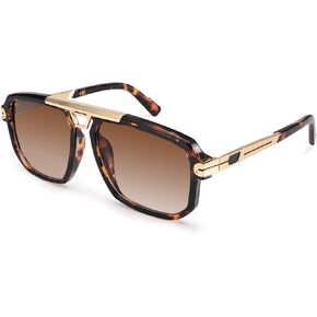 Dollger Oversized Square Sunglasses for Men Women Retro Vintage Big Frame UV400 Protection Fashion Trendy Aviator Shades in Kuwait