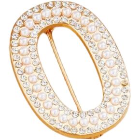 Personalized 0-9 Number Imitation Pearl Rhinestone Crystal Brooches Pin Tie Tacks for Clothes Suits Lucky Number for Women Dainty Elegant for Wedding Party Banquet Birthday in Saudi Arabia