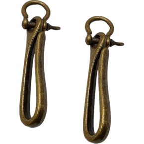 2-Piece Antique Bronze Fish Hook Key Chains - U-Shaped Belt Clips for Keys, Retro Wallet Clips & Pocket Ideal for Daily Use, Outdoor Activities & Travel - For Men and Women in Saudi Arabia