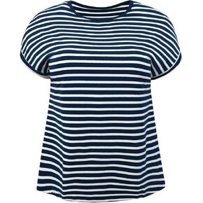 Plus Size Tops for Women Striped Raglan Sleeve Crew Neck T-Shirts Basic Summer Casual Blouses in Saudi Arabia