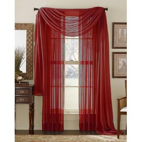 Empire Home Fashion Elegance One Panel Sheer Window Curtain Drape 84" Long Rod Pocket Solid (Royal) in Saudi Arabia