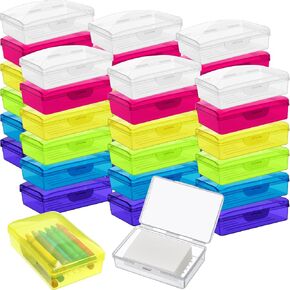 Reallnaive 24 Pcs Travel Soap Container Portable Plastic Soap Boxes Bulk with Lid Homeless Donations Bulk Gym Shower Tour Groups Hotel Outdoor Camping (White) in Kuwait