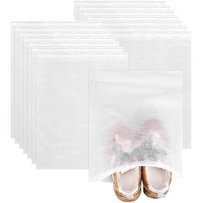 200Pcs Dust Proof Shoe Bags for Storage & Travel, Non-woven Fabrics Shoe Dust Bags with Drawstring, Breathable Shoes Covers for Purse Handbag Sneaker Loafer Sandal Storage Organizer, 11.81" x 14.96" in Saudi Arabia
