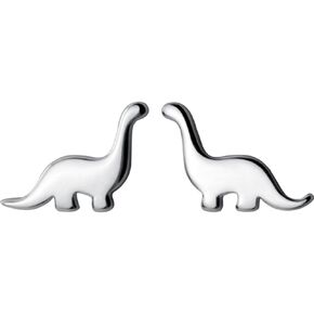 Dinosaur Stud Earrings, S925 Sterling Silver Minimalist Animal Design, Cute & Dainty Studs for Women, Hypoallergenic Gift for Sensitive Ears in Saudi Arabia
