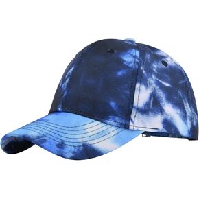 Colorful Tie-Dyed Print Baseball Cap for Men Women Classic Fashion Adjustable Trucker Hat Summer Sun Hat in Kuwait