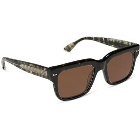 DIFF Emily in Paris | Alfie Rectangle Designer Sunglasses for Women and Men | UV400 Protection | Truffle Tortoise + Deep Brown in Kuwait