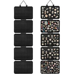 Hanging Enamel Lapel Pin Display Organizer, 5-Pack Felt Pin Boards, Large Capacity Brooch Storage Pages for Badge Patch Medal Collection, Wall Mounted Holder (41.9"x11.8") in Saudi Arabia