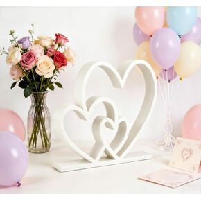 The red heart-shaped sculpture is suitable for living rooms, bedrooms, offices, and any other space. It makes the perfect decoration for birthdays, wedding anniversaries, couples, and Valentine's Day. in Saudi Arabia