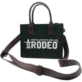 American Darling Laurel Downtown Rodeo Black Western Mini Tote Bag Genuine Leather Handle Bag | Houston Livestock Show & Rodeo in Saudi Arabia