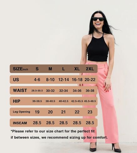 DINNAPE Wide Leg Pants Women Work Dress Pants Stretchy Business Casual Trousers with Pockets Flowy Slacks in Saudi Arabia