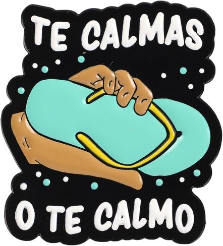 Latina Mom Quote Enamel Pins, Te Calmas O Te Calmo Brooch Pin, Funny Gift For Latina Mom Sarcastic Spanish Mama, Te Calmo Brooches, Hispanic Meme Decorative Pin Jewelry Accessories in Saudi Arabia