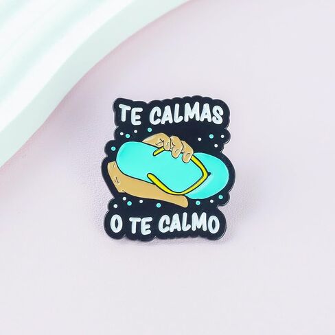 Latina Mom Quote Enamel Pins, Te Calmas O Te Calmo Brooch Pin, Funny Gift For Latina Mom Sarcastic Spanish Mama, Te Calmo Brooches, Hispanic Meme Decorative Pin Jewelry Accessories in Saudi Arabia