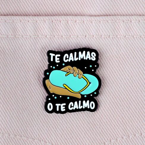 Latina Mom Quote Enamel Pins, Te Calmas O Te Calmo Brooch Pin, Funny Gift For Latina Mom Sarcastic Spanish Mama, Te Calmo Brooches, Hispanic Meme Decorative Pin Jewelry Accessories in Saudi Arabia