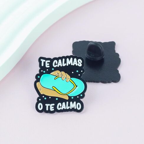 Latina Mom Quote Enamel Pins, Te Calmas O Te Calmo Brooch Pin, Funny Gift For Latina Mom Sarcastic Spanish Mama, Te Calmo Brooches, Hispanic Meme Decorative Pin Jewelry Accessories in Saudi Arabia