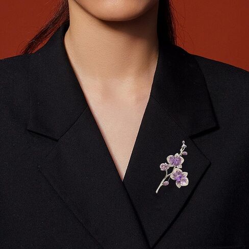 Elegant Butterfly Orchid Brooch pins Flowers Brooches Lapel Pins Stylish elegant Dress Pin Jewelry for Evening Party Accessories for Dress Coat Scarf, Wedding Party Banquet in Saudi Arabia