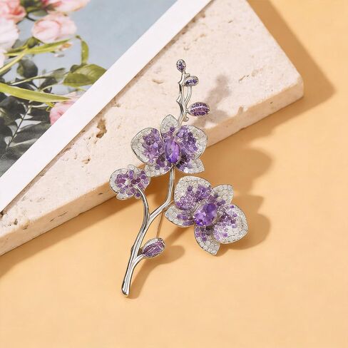 Elegant Butterfly Orchid Brooch pins Flowers Brooches Lapel Pins Stylish elegant Dress Pin Jewelry for Evening Party Accessories for Dress Coat Scarf, Wedding Party Banquet in Saudi Arabia