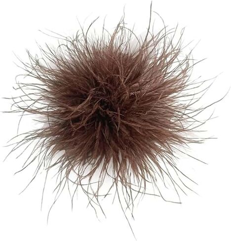 Ostrich Feathers Brooch, Oversized Flower Vintage Statement Pin, Feather Brooches For Women, Elegant Women Clothing Accessory in Saudi Arabia