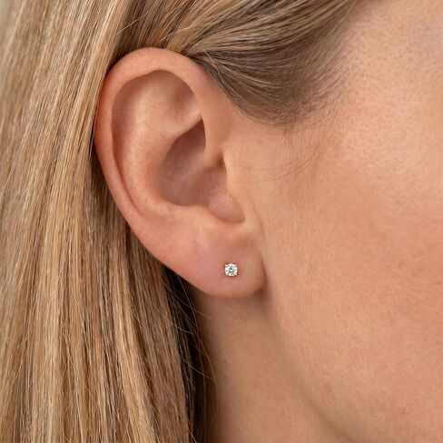 Pompeii 1/4 Ct Diamond Screw Back Studs 14k Yellow Gold Lab Grown Eco Friendly (((G-H)),SI(1)-SI(2)) in Kuwait