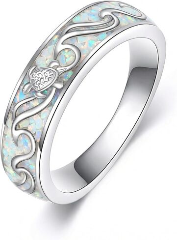 Opal Rings S925 Sterling Silver White Opal Ring Jewelry Gift For Women Men in Saudi Arabia
