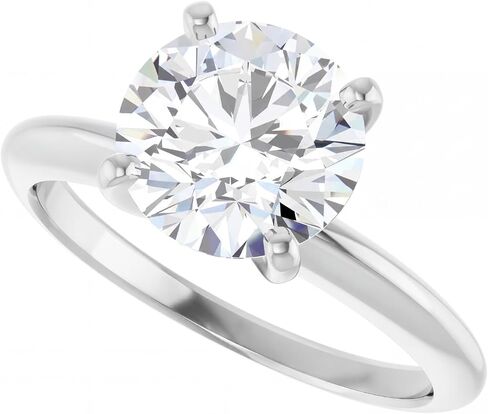 PRIVOSA — IGI Certified Lab Grown Diamond Solitaire Engagement Ring in 14K Gold - D-E VVS2-VS1 Round Brilliant 4-Prong Ring for Women - Made in USA in Saudi Arabia