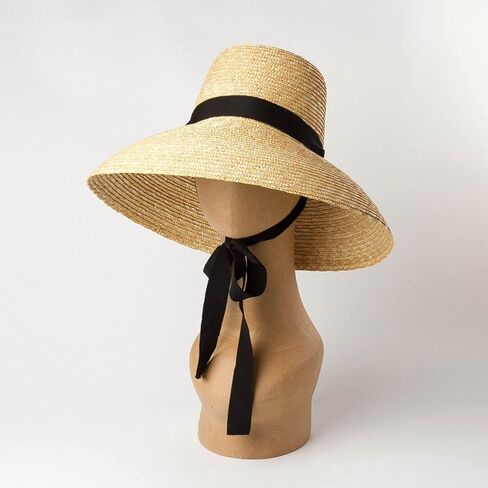 Foldable Straw Sun Hat with Adjustable Chin Strap, Wide Brim Resort Hat for Beach Vacation, 56cm in Saudi Arabia