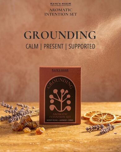Kate’s Magik Grounding Aromatic Intention Set, Aura Mist and Anointing Oil Roll-Ons, Lavender, Frankincense & Cedarwood, Wearable Aromatherapy for Calm and Emotional Balance in Saudi Arabia