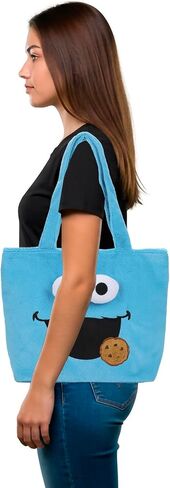 Bioworld Sesame Street Cookie Monster Fuzzy Tote Bag in Saudi Arabia