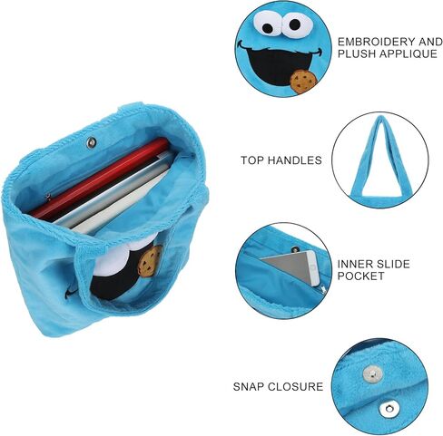 Bioworld Sesame Street Cookie Monster Fuzzy Tote Bag in Saudi Arabia