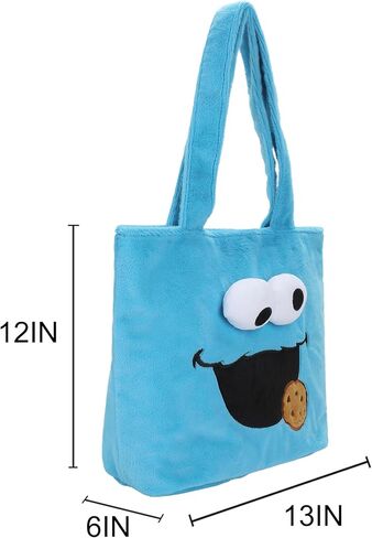 Bioworld Sesame Street Cookie Monster Fuzzy Tote Bag in Saudi Arabia