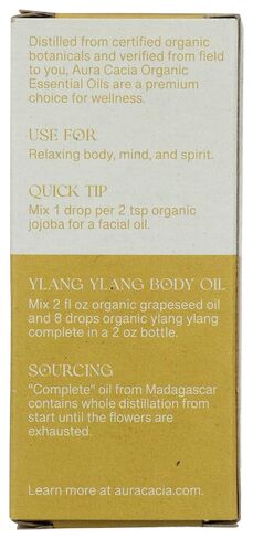 Aura Cacia, Organic Ylang Complete Essential Oil, 0.25 Fl Oz in Kuwait