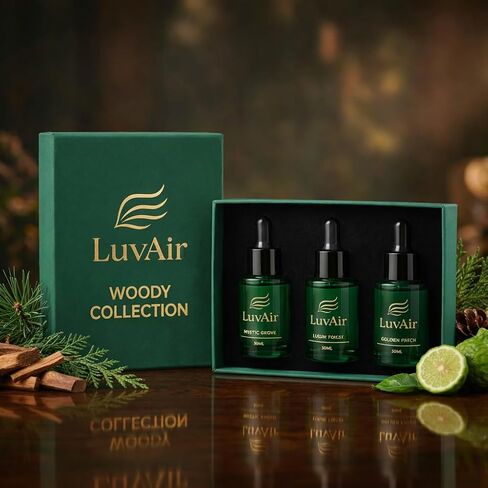 LuvAir 100% Natural Essential Oils for Waterless Diffusers – Floral, Fruity, or Woody Collection (3×30ml) – Long-Lasting Pure Aromatherapy Oils (Floral Collection) in Saudi Arabia