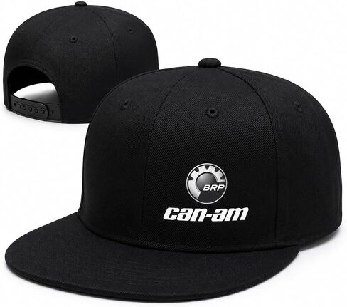 Canam Snapback Hat for Men Women, Adjustable Black Baseball Cap Flat Brim Hip Hop Trucker Hat, Fashion Summer Casual Streetwear Cap in Saudi Arabia