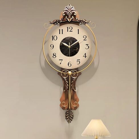 Decorative Vintage Wall Clocks Living Room,Digital Retro Silent Wall Clock, Antique Large Wall Clocks Battery Operated for Bedroom Kitchen Entryway Office Decor 27.7"*12.5" in Saudi Arabia
