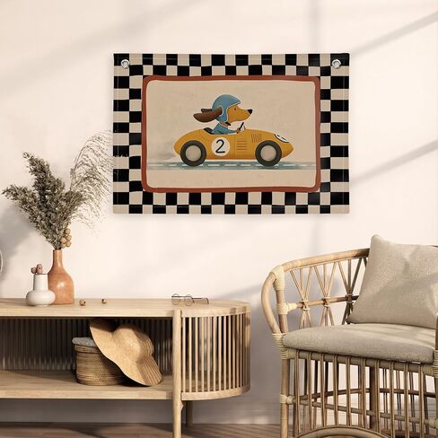 XYDEG Cars Room Decor for Boys, Race Car Playroom Bedroom Decor, Toddler Playroom Decor Hanging Linen Banner,Play Room Wall Art for Nursery Kids Boy Girl Bedroom, 20x30 Inch in Saudi Arabia