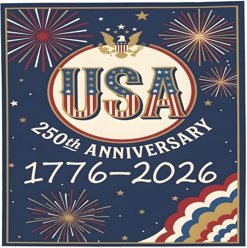 250th Anniversary America 1776-2026 Commemorative 250 Year 4th of July Bandana for Women and Men Multi-Purpose Headband Hair Scarf Protective Coverage in Saudi Arabia
