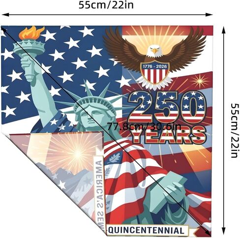 250 Years America Garden 250th Anniversary USA 1776-2026 Semiquincentennial Bandana for Women and Men Multi-Purpose Headband Hair Scarf Protective Coverage in Saudi Arabia