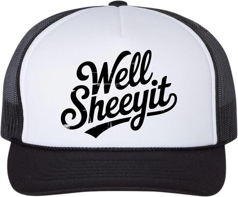 Well Sheeyit Unisex Foam Front Trucker Hat Mesh Back Snapback – Adjustable 5-Panel Mid-Profile Cap Lightweight Breathable Polyester Everyday Wear in Saudi Arabia