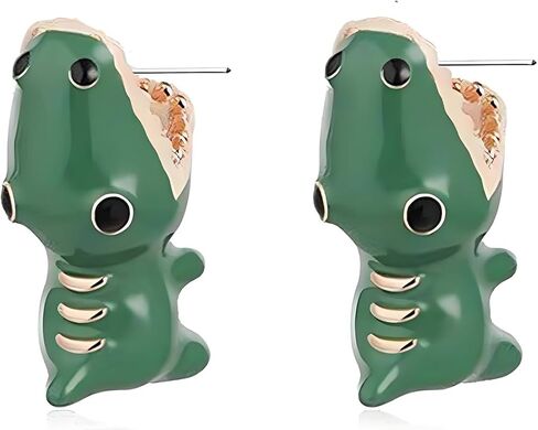 MALOYANVE لطيف الحيوان لدغة الأذن أقراط للنساء الأزياء 3D نابض بالحياة اليدوية بوليمر كلاي بسيط الكرتون لينة أقراط عطلة مضحك يعرض ديناصور مجوهرات الهدايا in Kuwait
