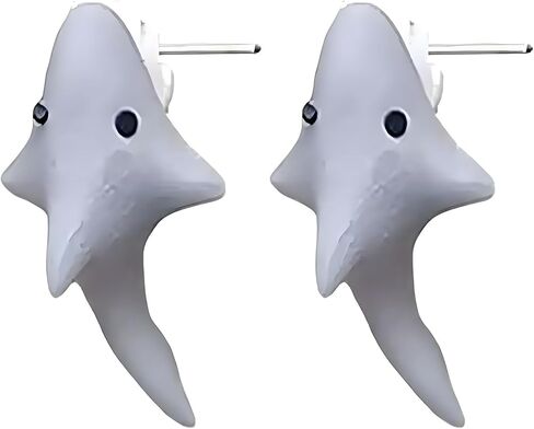 MALOYANVE لطيف الحيوان لدغة الأذن أقراط للنساء الأزياء 3D نابض بالحياة اليدوية بوليمر كلاي بسيط الكرتون لينة أقراط عطلة مضحك يعرض ديناصور مجوهرات الهدايا in Kuwait