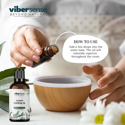 Rosemary Essential Oils for Hair Growth | 100% Pure & Natural Diffuser Oil for Hair, Skin, Aromatherapy & DIY Soap Making Scent | Premium Grade Paraben & Sulphate Free Essential Oil 1.69 FL. OZ. in Saudi Arabia
