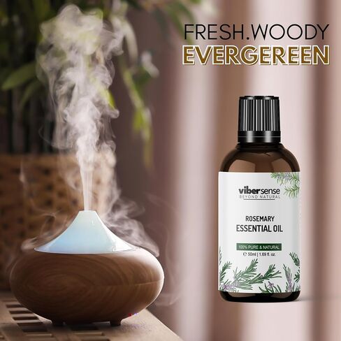 Rosemary Essential Oils for Hair Growth | 100% Pure & Natural Diffuser Oil for Hair, Skin, Aromatherapy & DIY Soap Making Scent | Premium Grade Paraben & Sulphate Free Essential Oil 1.69 FL. OZ. in Saudi Arabia