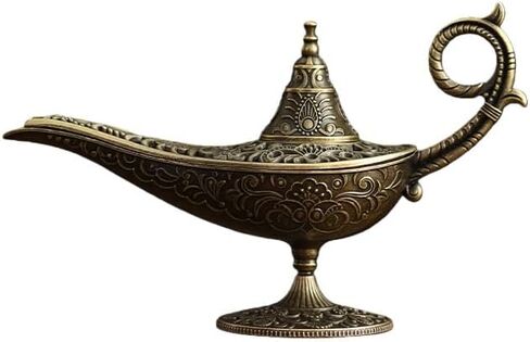 Vintage Aladdin Genie Lamp Incense Holder - Retro Aromatherapy Stand, Home Decor for Yoga Meditation in Kuwait